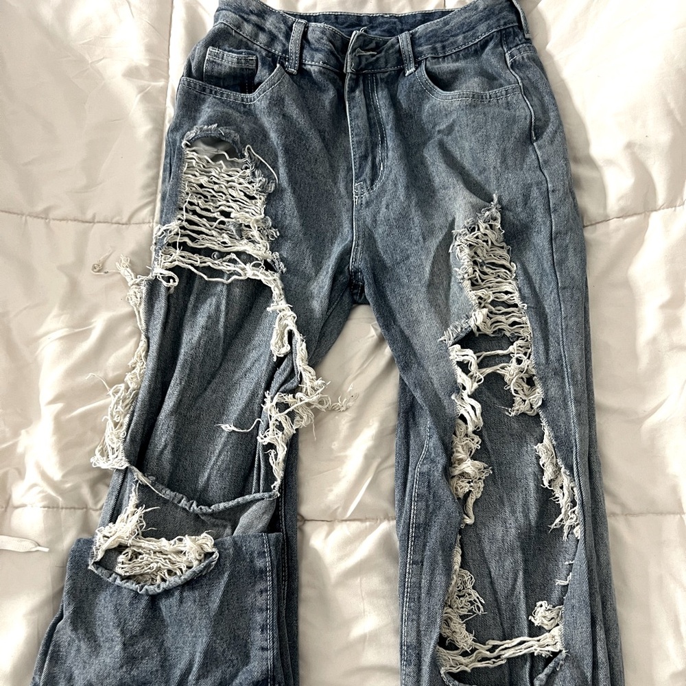 Distressed Ripped Jeans